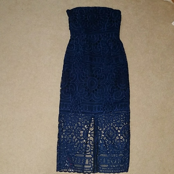 Nicholas Floral Lace Navy Dress Size 2 NWT - Picture 3 of 7